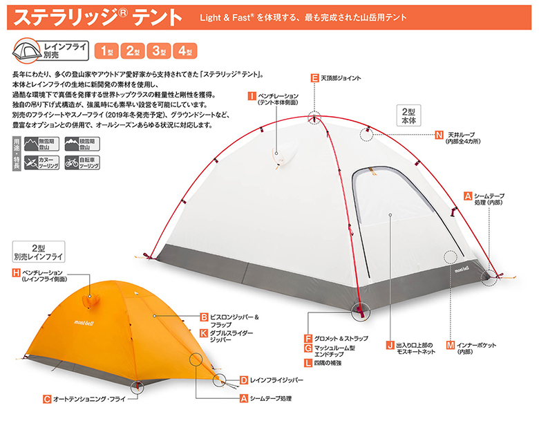 モンベルステラリッジテントがモデルチェンジ！新型はココが凄い！｜山行こ